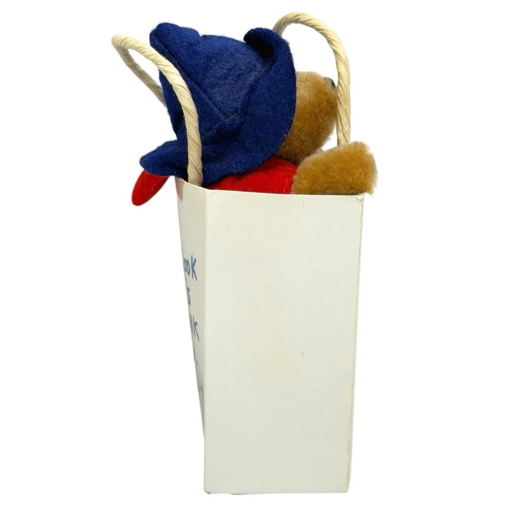 Vintage 1986 Paddington Bear Eden Toys Miniature Plush Toy in Bag Korea 5